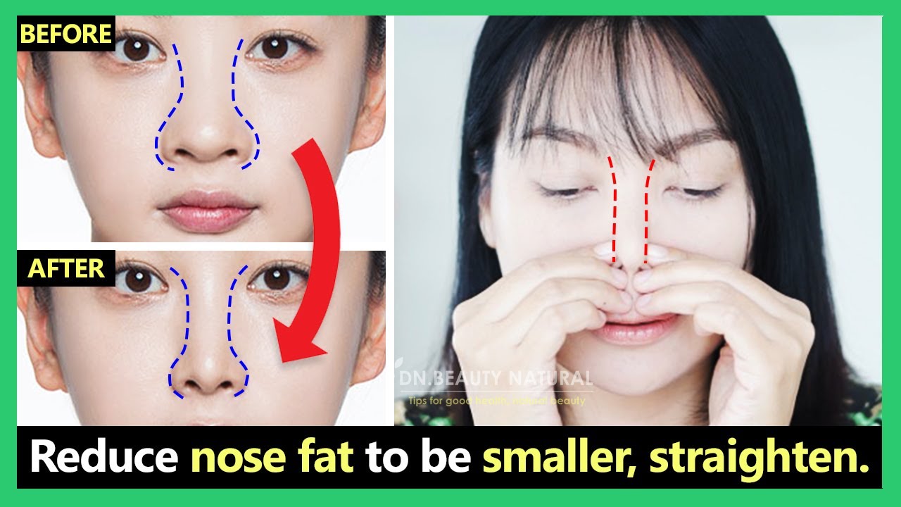 How to reduce big nose size, nose fat to small,slim,straight natural (new techniques & Best results)