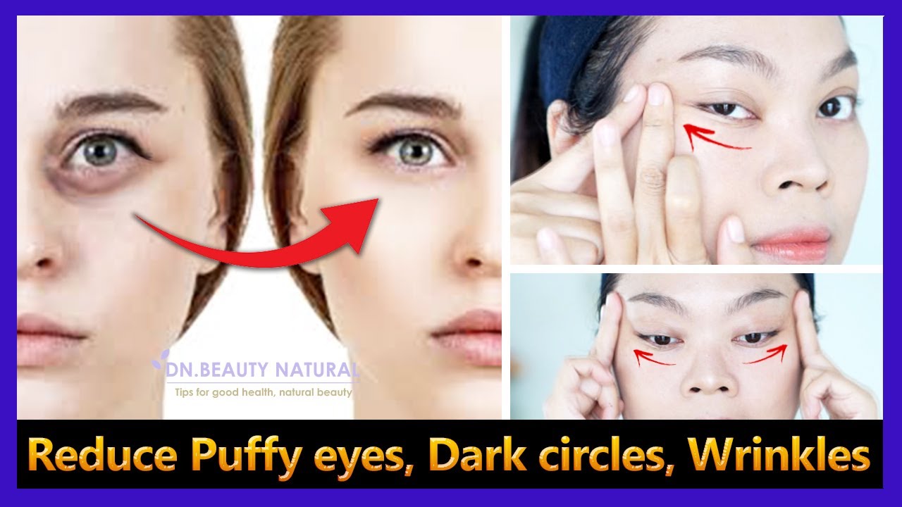 Reduce puffy eyes, dark circles, wrinkles, crow’s feet for Beginners | Exercise and facial massage