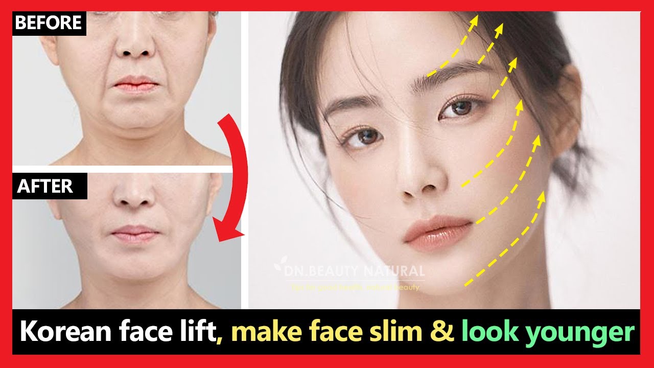 Korean face lift exercises!! Eyelid & Eyebrow lift, Mid face lift, Lower face lift. Get face slimmer