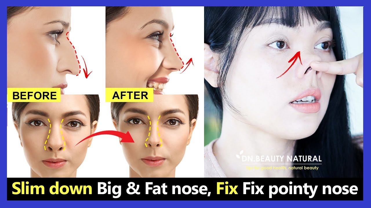 7 New Nose Exercises reshape big nose and Lose nose fat. Fix pointy nose and get nose tip up.