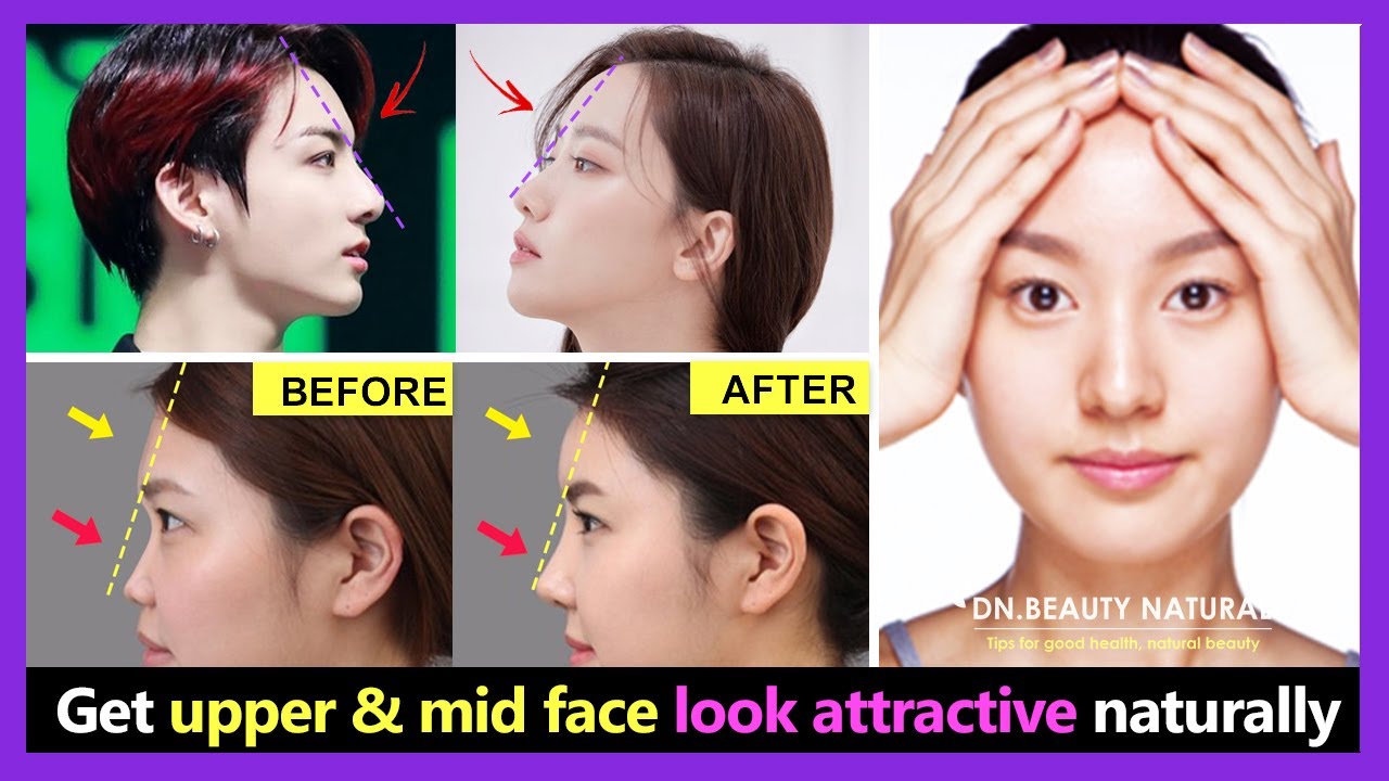 How to make upper and mid face beautiful and attractive naturally | Side face profile exercise