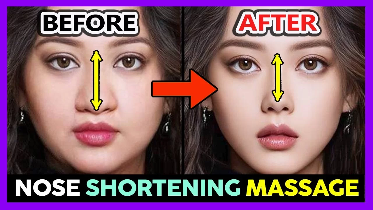 NOSE SHORTENING MASSAGE | REDUCE LONG NOSE TO SHORT AND LIFT NOSE TIP NATURALLY