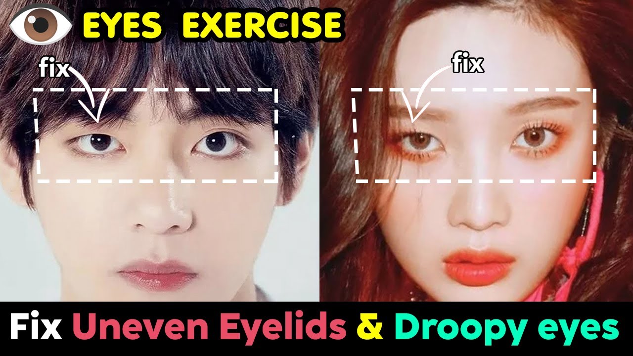 Eyes Exercise | Fix Uneven Eyelids, Uneven Eyes, Lift one Droopy eyelid | Get double eyelids equal