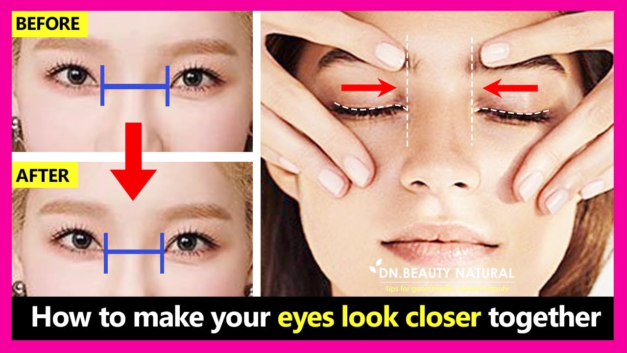 Only 2 Steps! Fix wide set eyes, How to make your eyes look closer together naturally with Exercises
