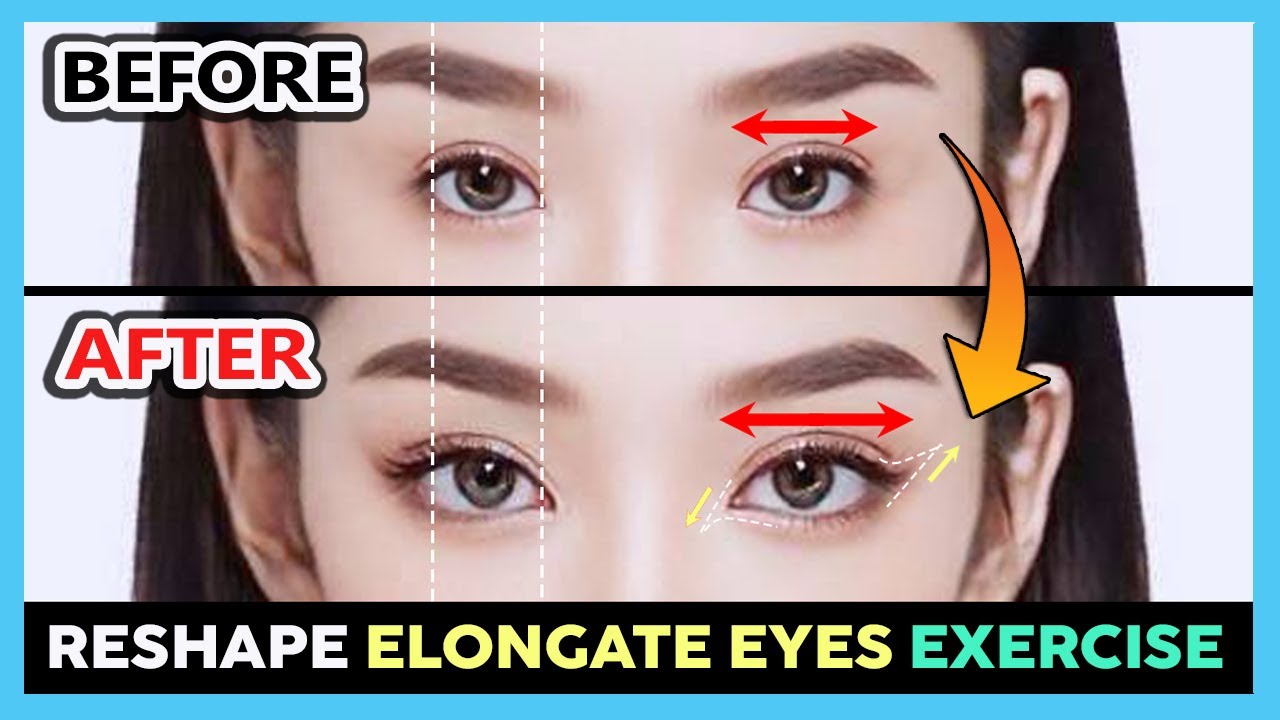 RESHAPE EYES EXERCISE | Longer eyes, Elongate eyes naturally, Make round eyes more elongated