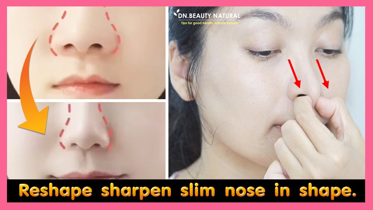 How to Reshape, Sharpen and Slim down fat nose in shape (No surgery) | Nose exercise.
