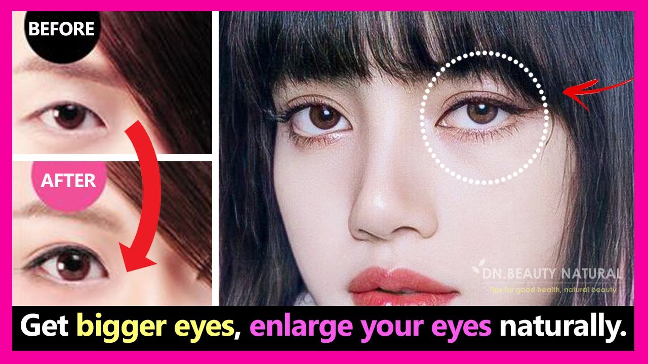 Get permanently Bigger eyes natural, enlarge your eyes (Korean eyes exercise & massage)