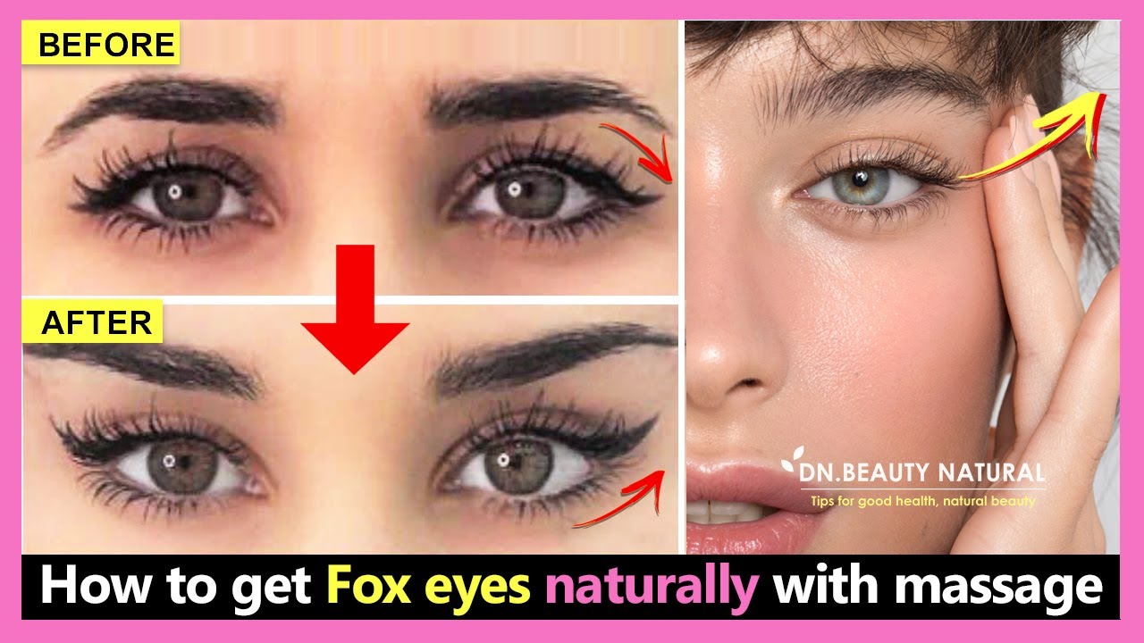 Fox Eyes Lift massage | How to get fox eyes naturally without makeup (non surgical)