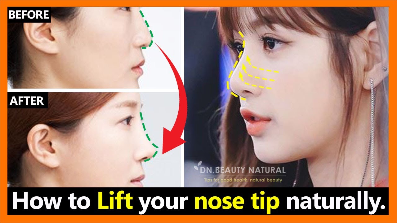 How to Lift your nose tip, Reshape your nose tip up naturally | Nose lift Exercises